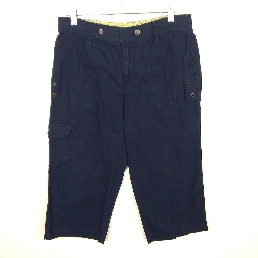 Basic Editions Navy Capris | sz M